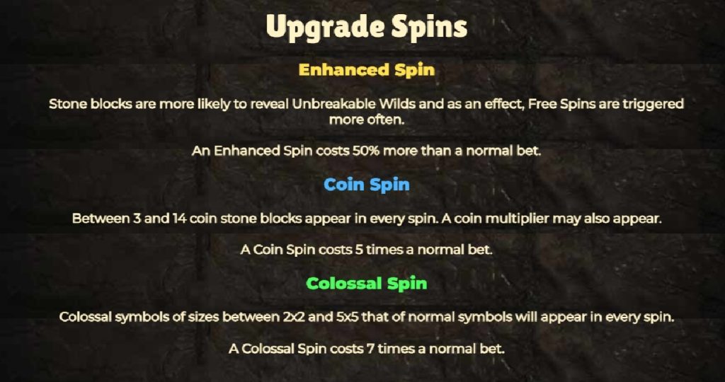 Upgrade Spins Feature