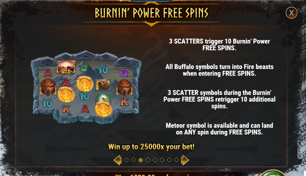 Burnin’ Power Free Spins