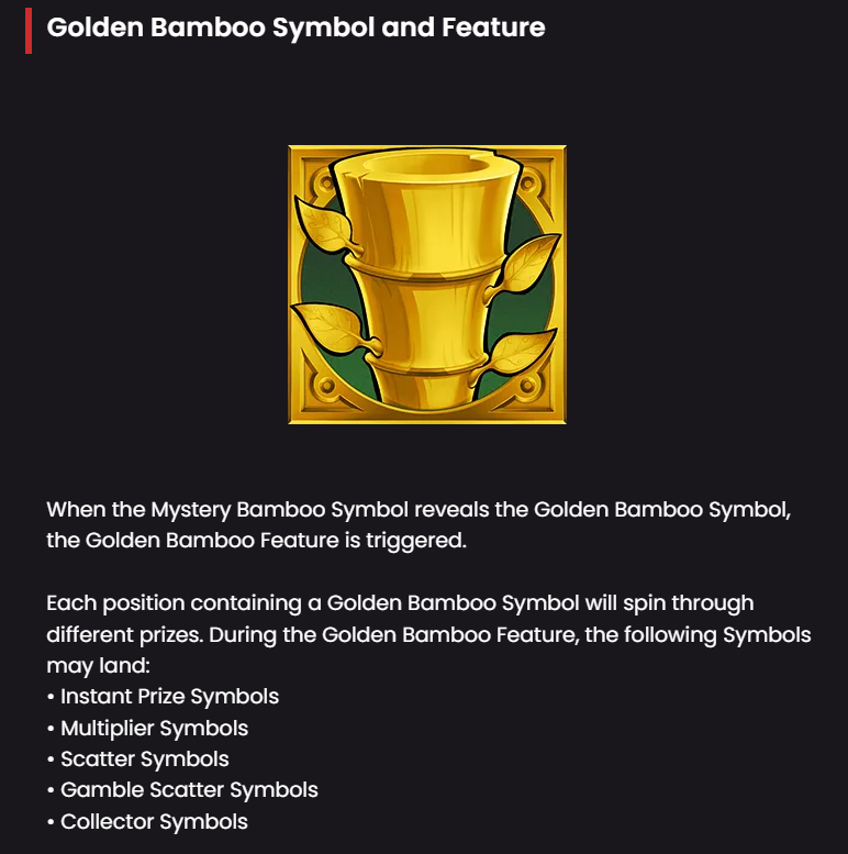 Golden Bamboo Symbol and Feature