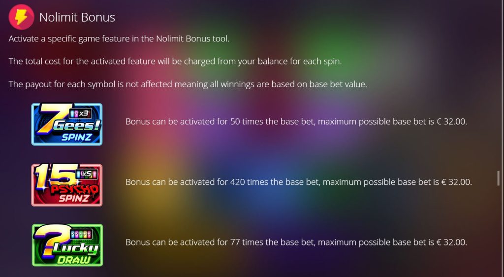 Nolimit Bonus Feature