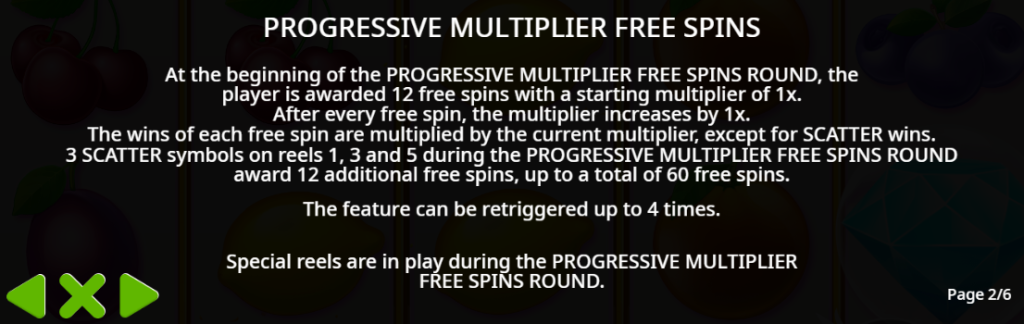 Progressive Multiplier Free Spins