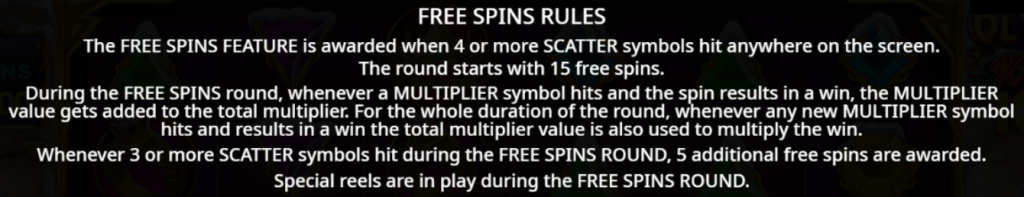 Free Spins Rules