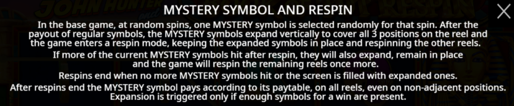 Mystery Symbol and Respin
