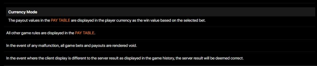 Currency Mode
