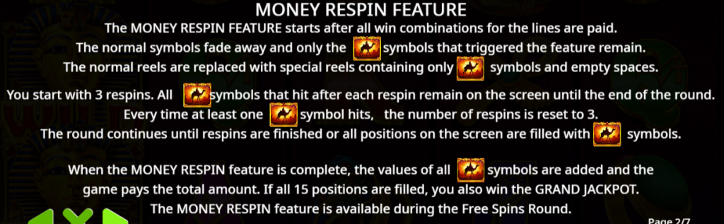 Money Respin Feature
