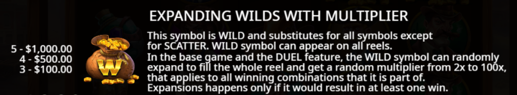 Expanding Wilds with Multiplier
