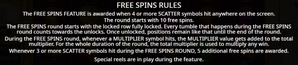Free Spins Rules