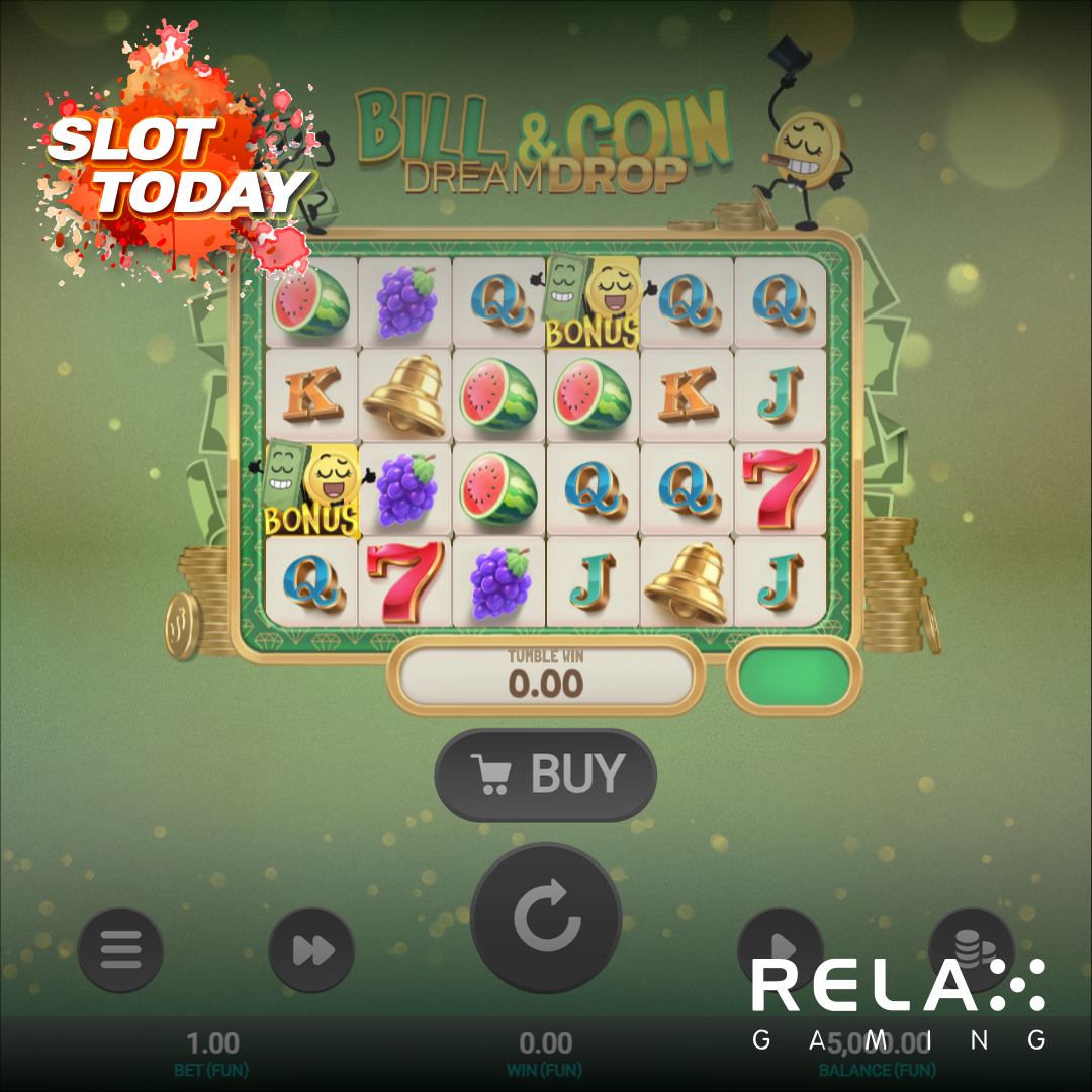 [슬롯무료체험] 빌 앤 코인 드림드롭(Bill & Coin Dream Drop) – 릴렉스 [Relax Gaming]