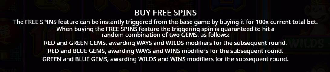 Buy Free Spins Feature